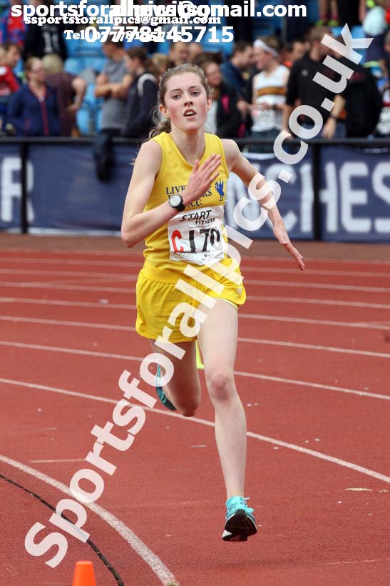 Womens under-17s 3 stage relay, Northern Senior 6 and 4 and Junior Stage Road Relays, SportsCity, Manchester. Photo:  David T. Hewitson/Sports for All Pics